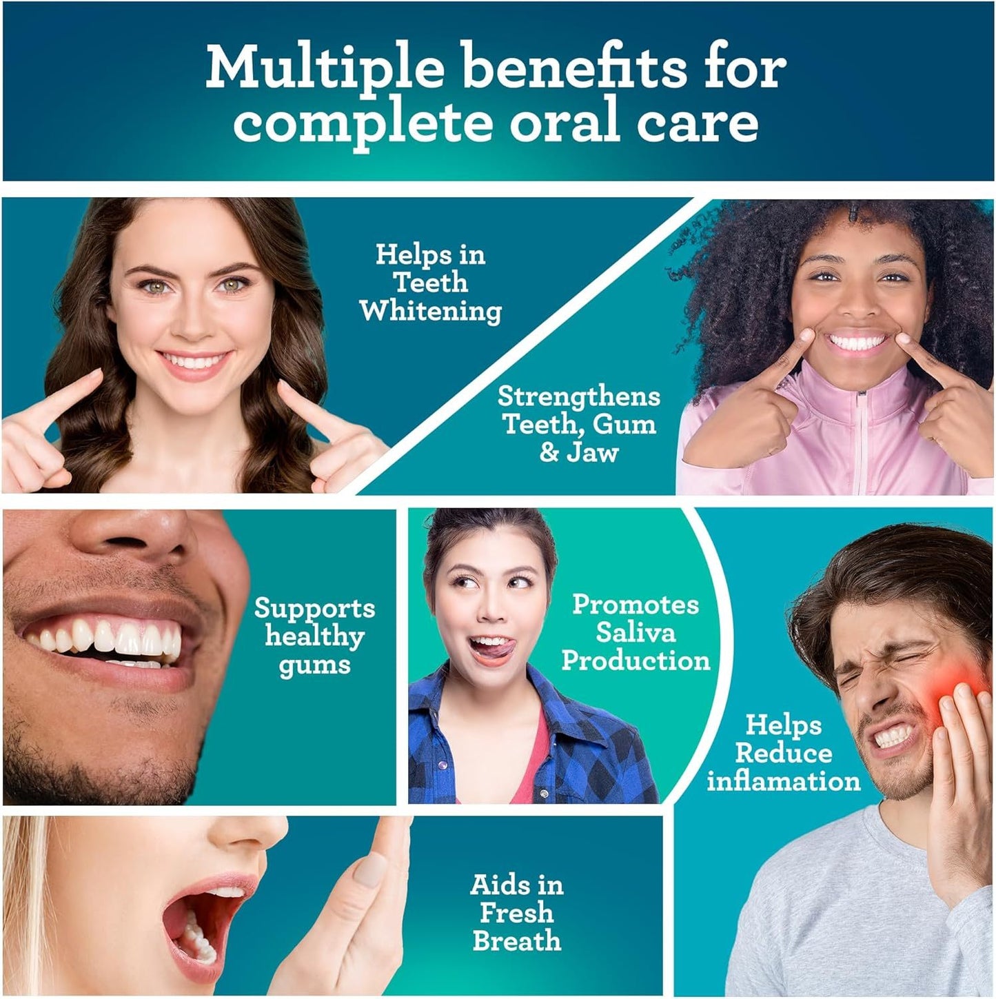 GuruNanda Coconut & Peppermint Oil Pulling With Tongue Scraper - Alcohol Free Mouthwash For Fresh Breath, White Teeth & Healthy Teeth & Gums