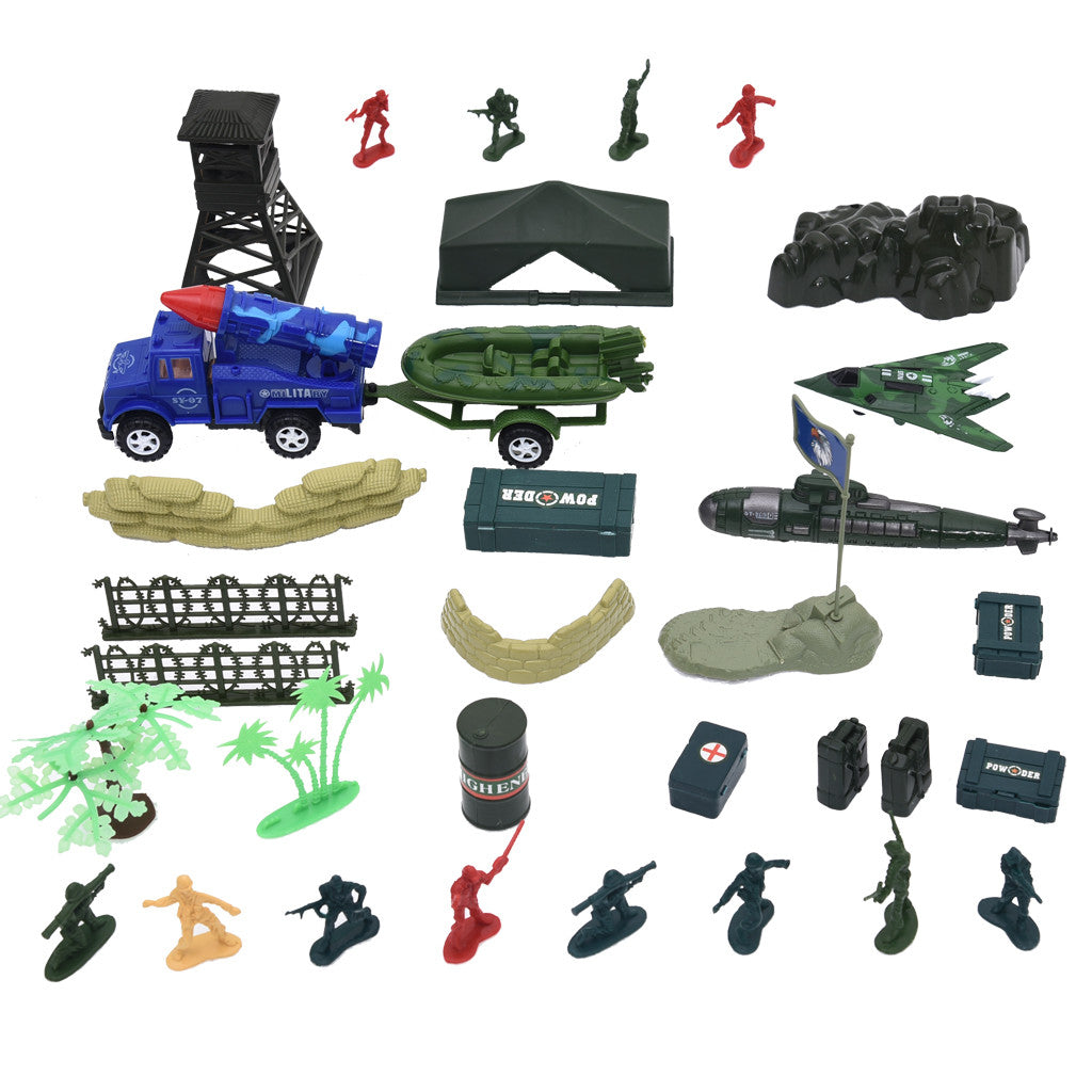 Military Playset Includes Game Pad And Battlefield Tools With Storage Containe