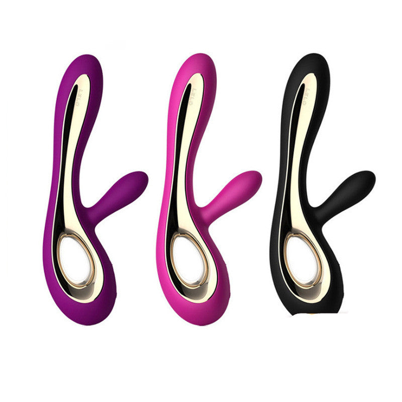 Female Rechargeable Mute Waterproof Double Head Vibrating