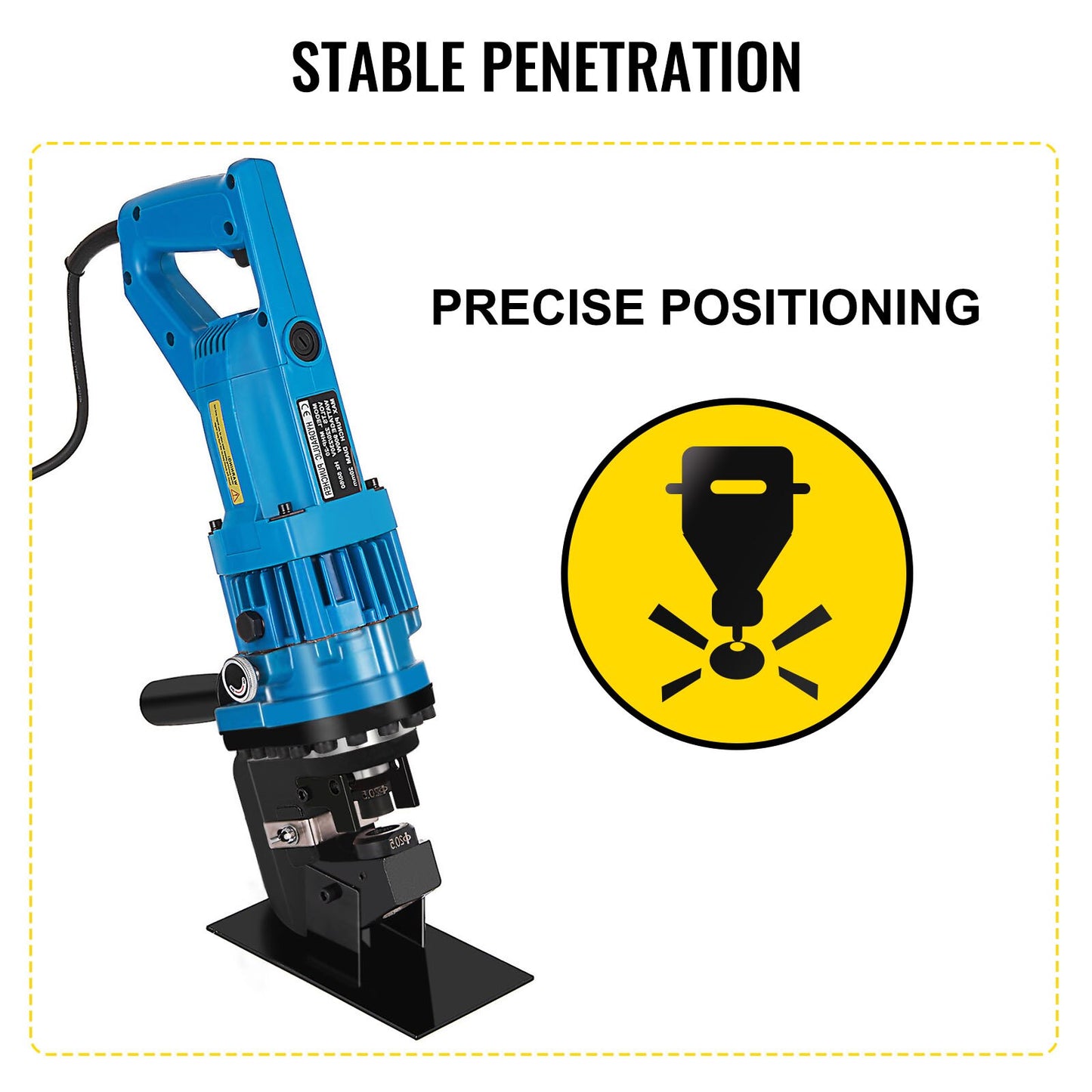 VEVOR MHP-20 900W Electric Handy Hydraulic Hole Puncher 6mm Knockout