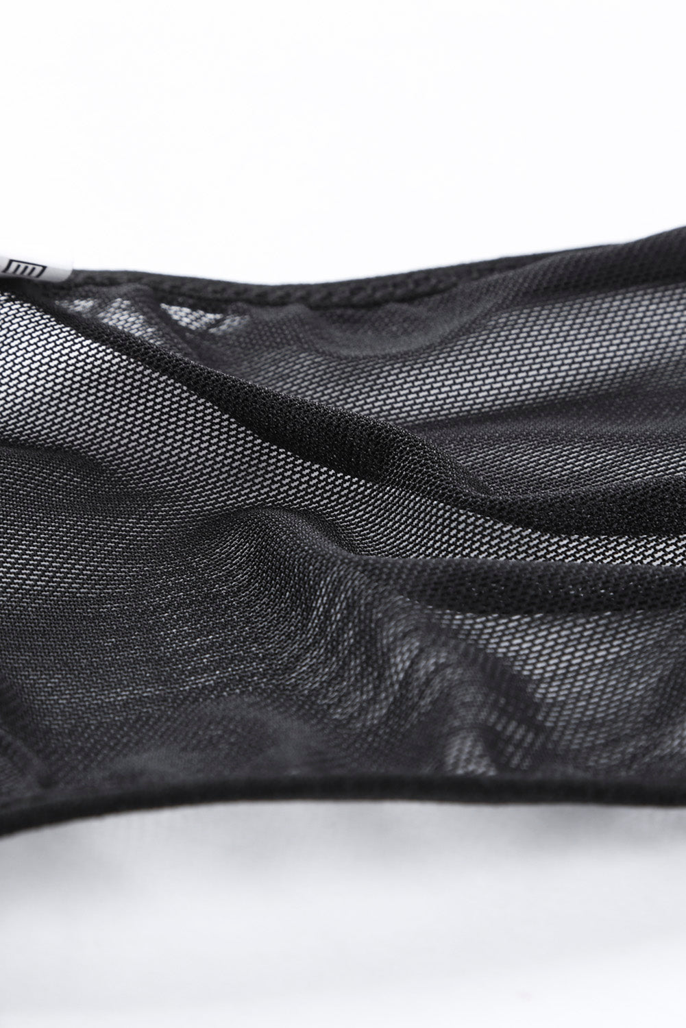 See You Later Tonight Black Mesh Teddy Bodysuit