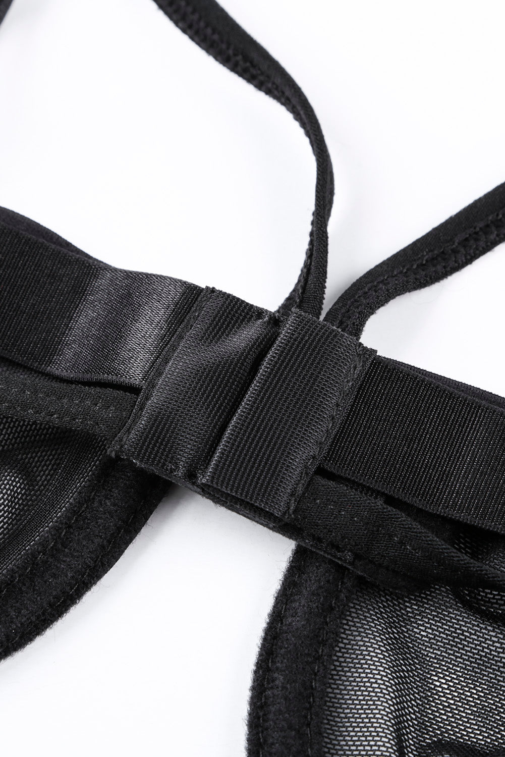 See You Later Tonight Black Mesh Teddy Bodysuit