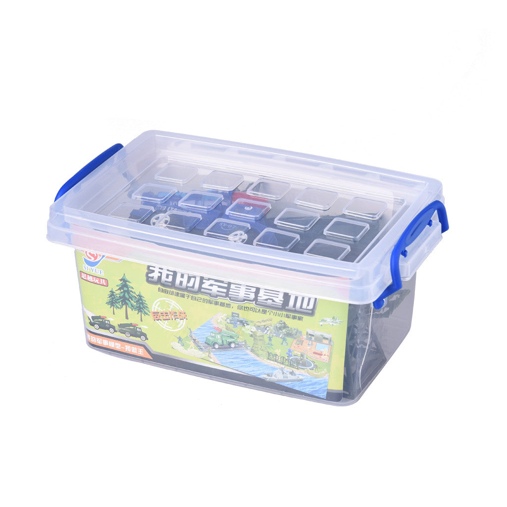 Military Playset Includes Game Pad And Battlefield Tools With Storage Containe