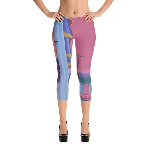 Capri Leggings Sharon Tatem Fashion Printed Art Capri Leggings