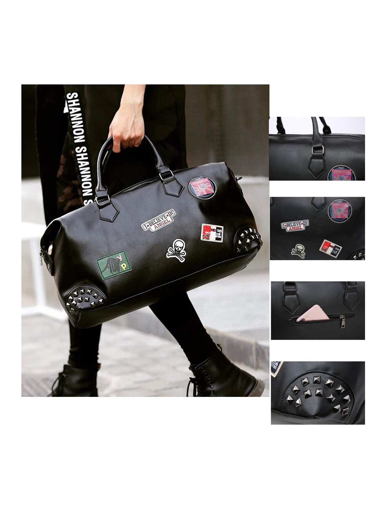 Weekender Duffel Purse Oversized Travel Bag MT202203 BK