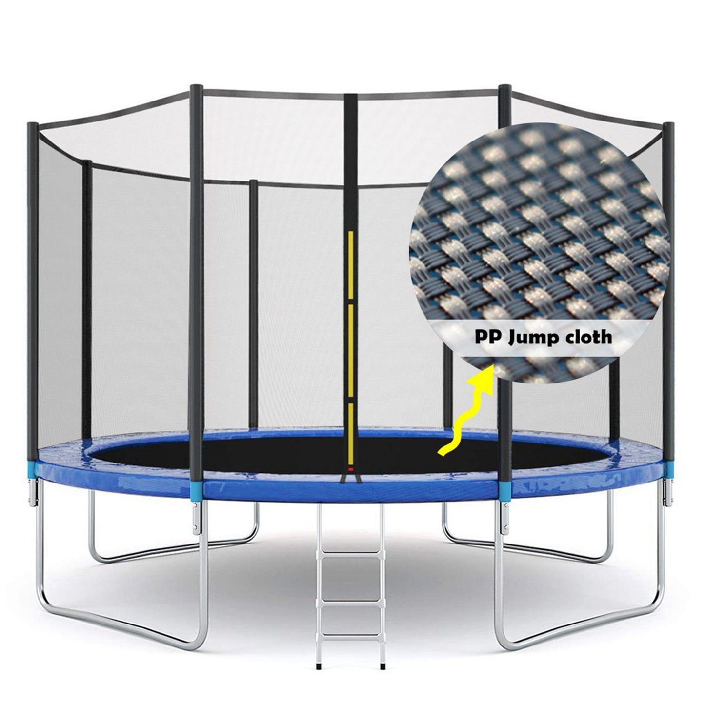 12 FT Kids Trampoline With Enclosure Net Jumping Mat And Spring Cover Padding