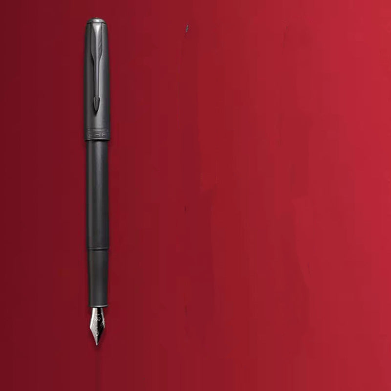 Red rhyme series silver black red writing pen