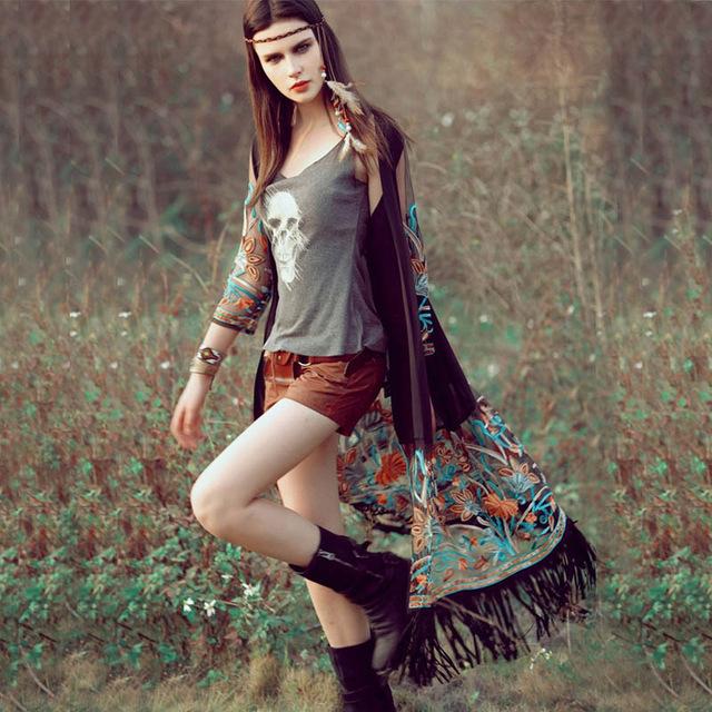 Bohemian Style Kimono W Tassel