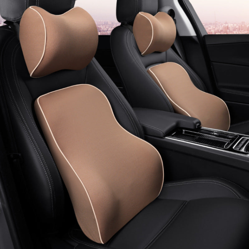 Memory foam car headrest lumbar support