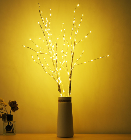 Lighted Brown Twig Branches Plug In With Dimmer And Timer 3pcs Fairy Lights, Lighted Willow Branches For Indoor Outdoor Christmas Room Wedding Decoration