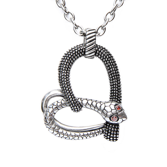Temptation - Snake Heart Necklace