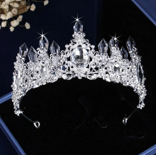 Noble Purple Crystal Bridal Jewelry Sets Necklaces Earrings Crown