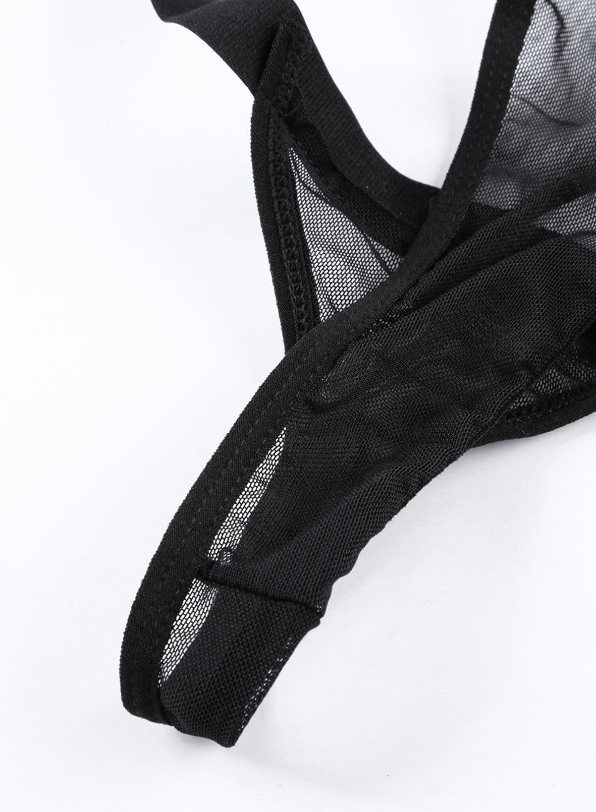 See You Later Tonight Black Mesh Teddy Bodysuit