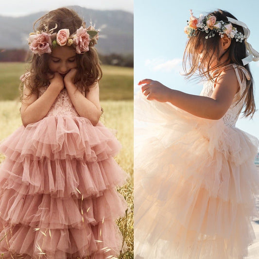 Little Girl Ceremonies Dress Baby Children's Clothing Tutu Kids
