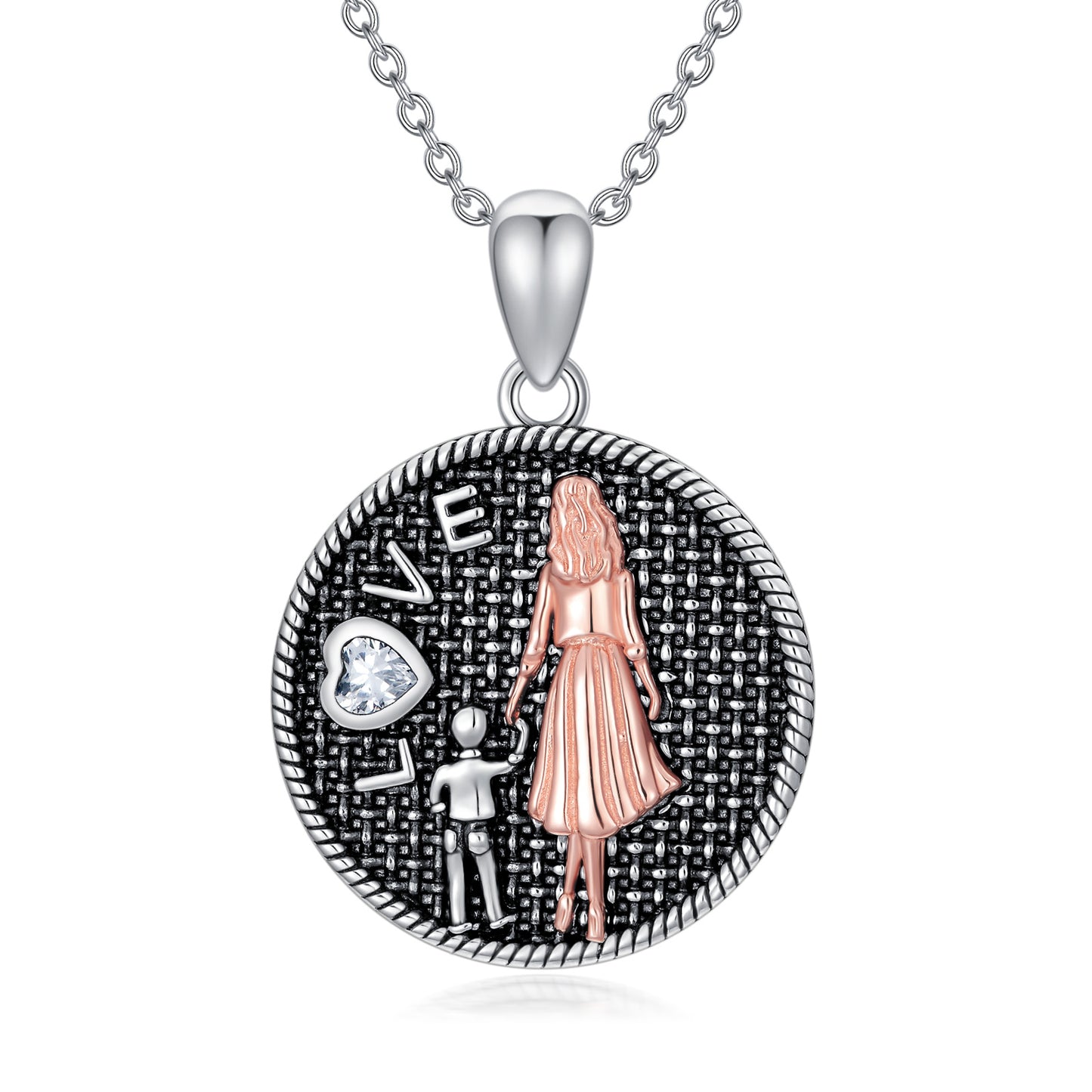 Cubic Zirconia Mother's Day Gift for Mon From Son Sterling Silver
