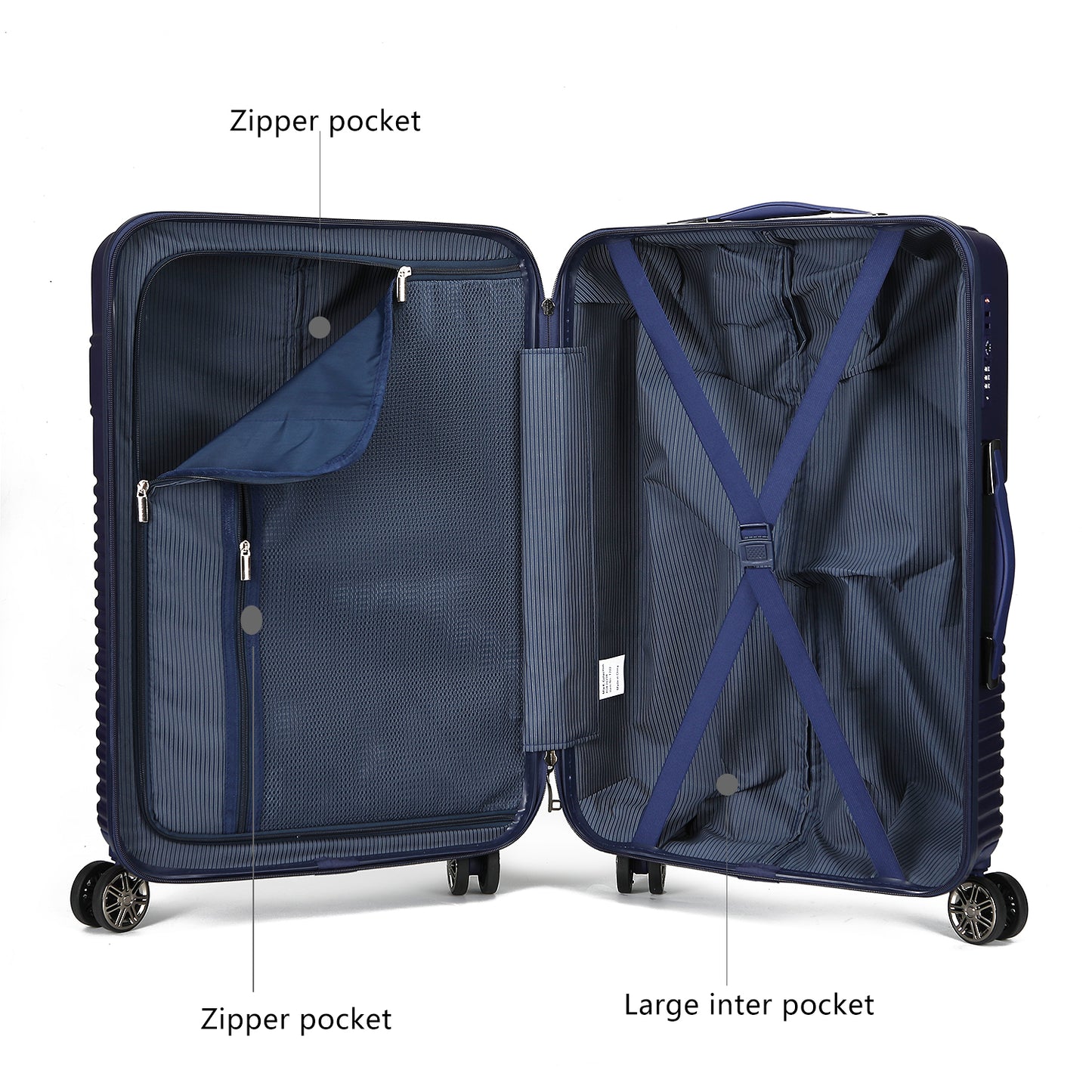 Mykonos Luggage Set with a Medium Carry-on and Small Cosmetic Case