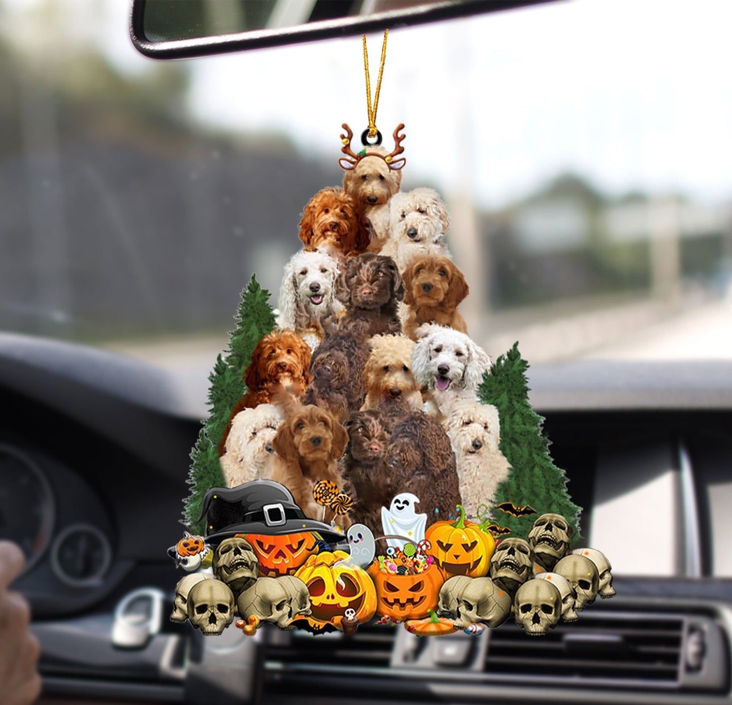 Car Pendant Sleeping Dog Angel Home Decor Acrylic Showcase Hanging Ornaments For Doors