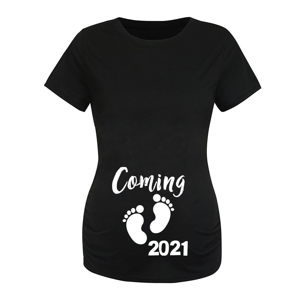 Letter Print Maternity Dress