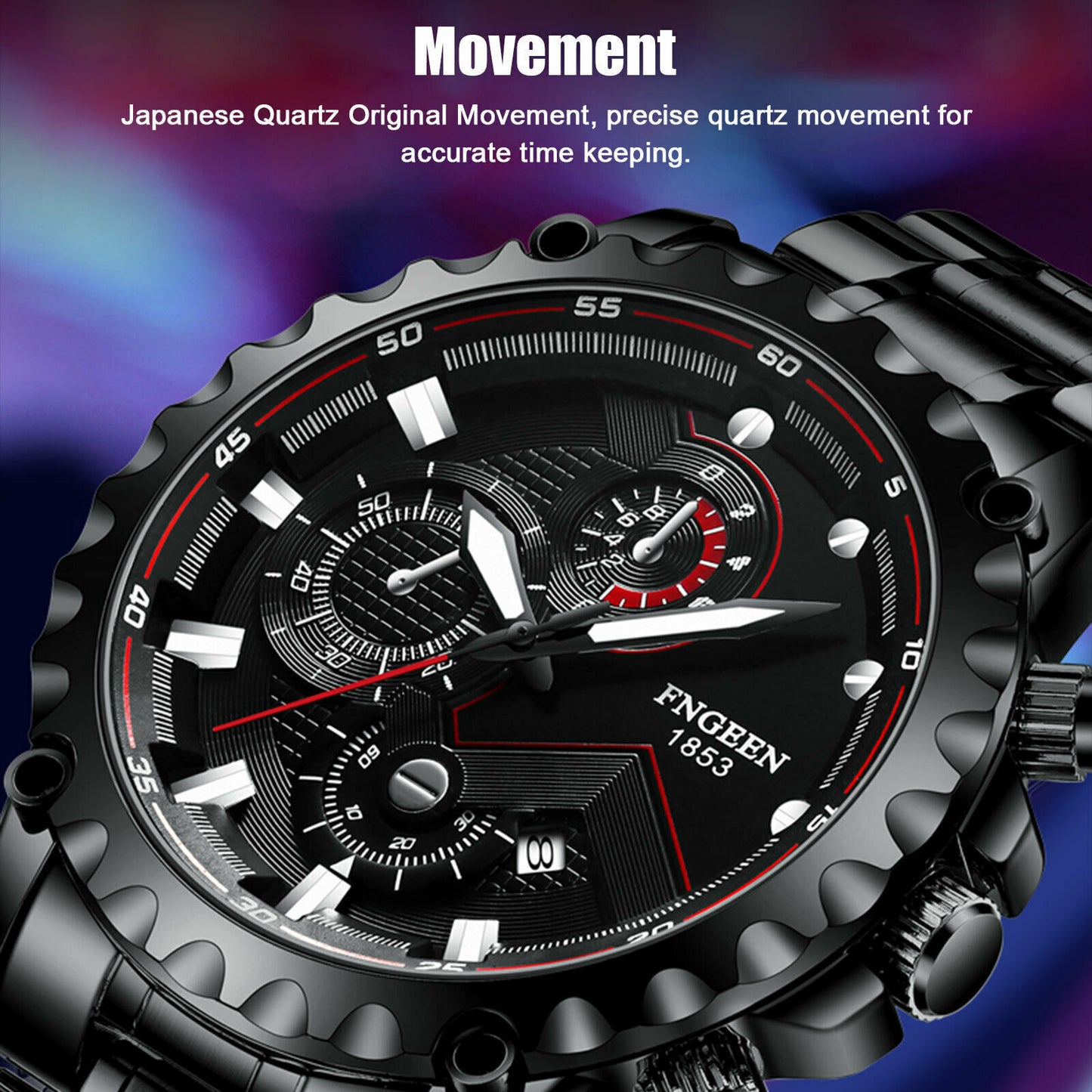 Waterproof Men's Watch Classic Stainless Steel Quartz Luminous Luxury Wristwatch