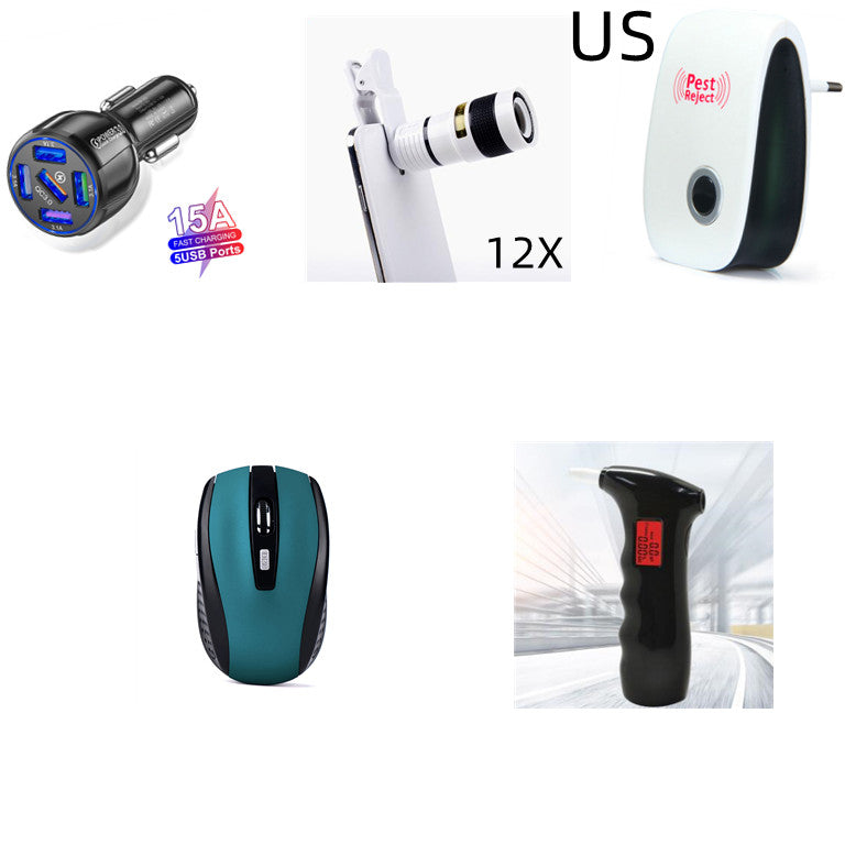 Factory Wholesale 5-port 15A QC3.0 5USB Car Charger Fast Charge Car Charger One For Five Mobile Phone Car Charger