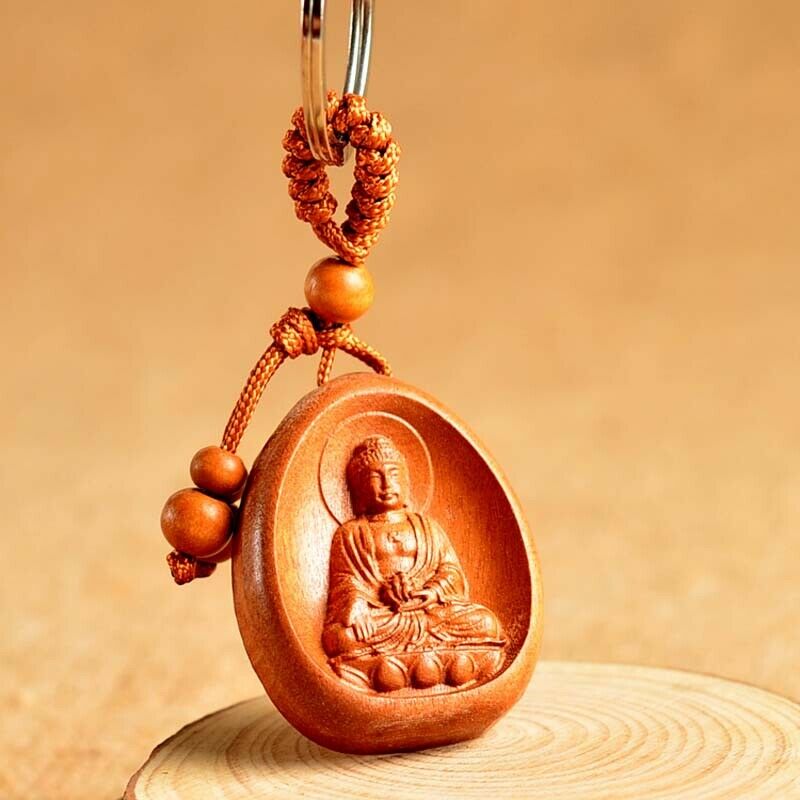 Eight patron saint keychains