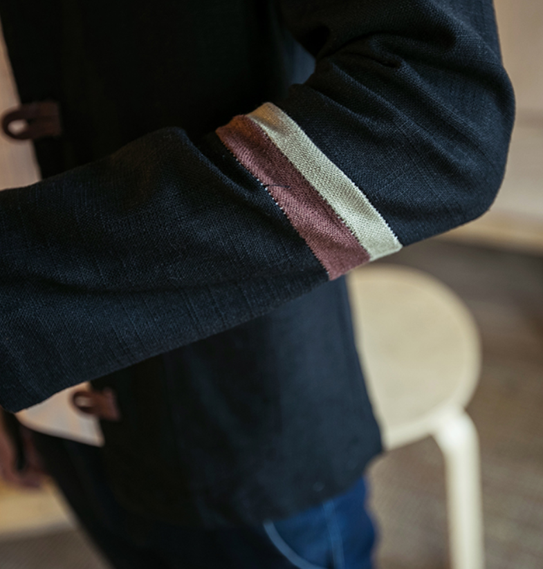 Embroidered cotton cardigan coat