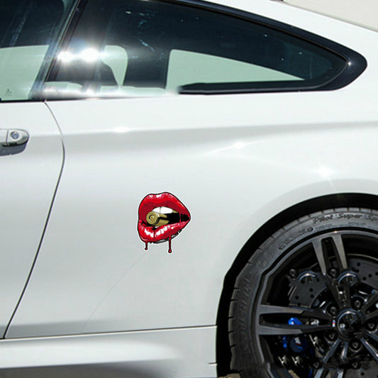 Lip Bullet Bumper Stickers 16cm Reflective