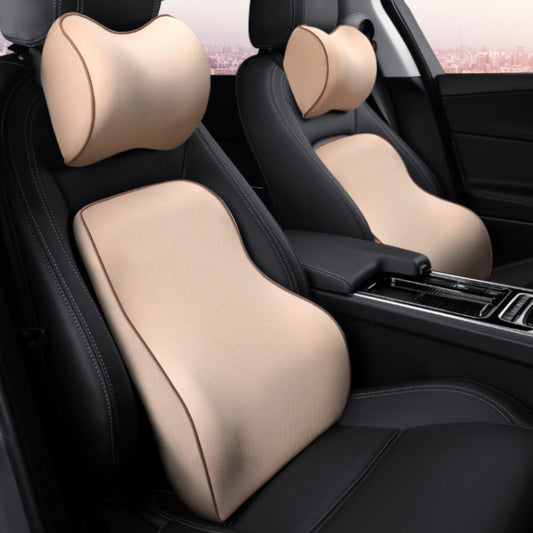 Memory foam car headrest lumbar support
