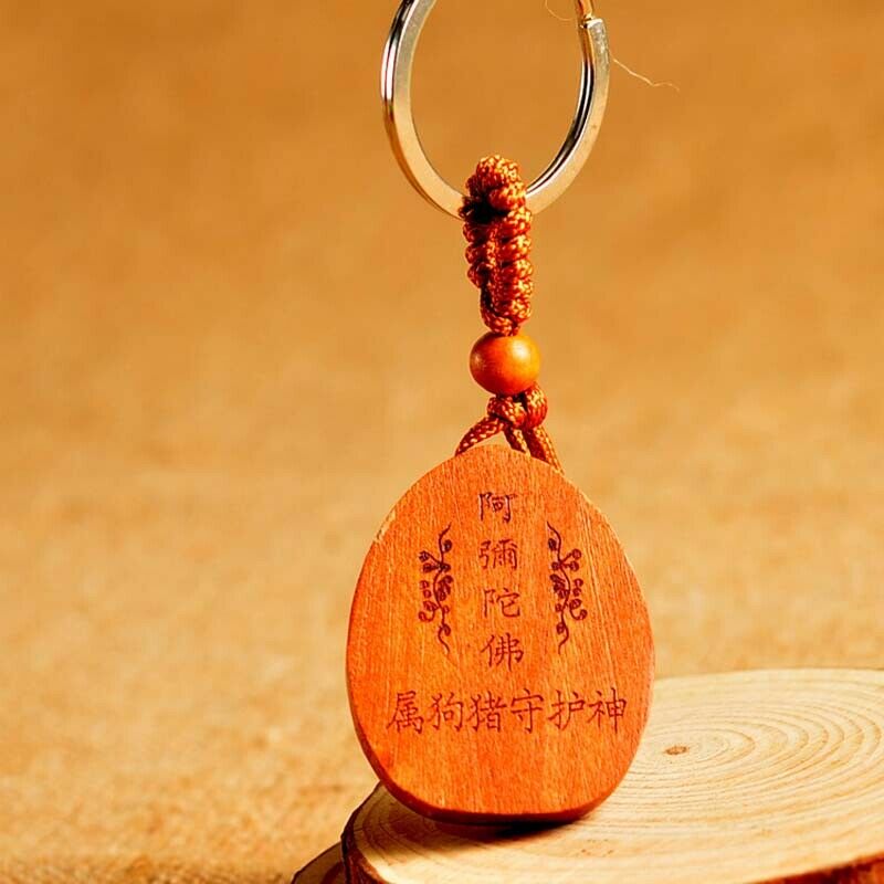 Eight patron saint keychains
