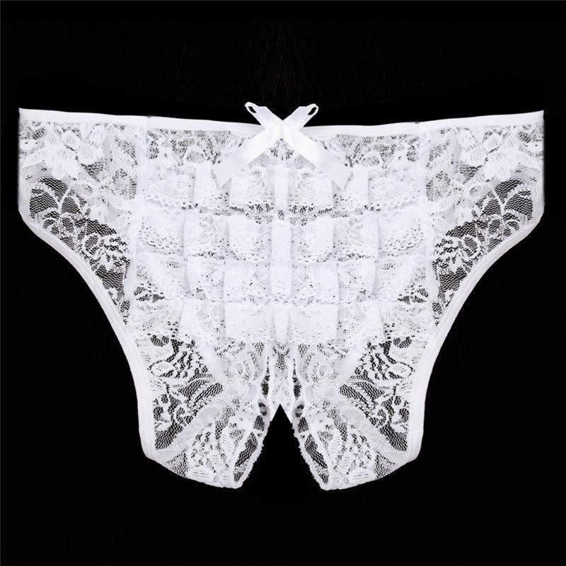 Sexy Lingerie Cut Out Underpants Briefs Lace See Through