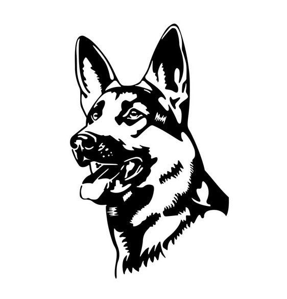 Reflective Hunting Dog Alsace Shepherd Bumper Stickers