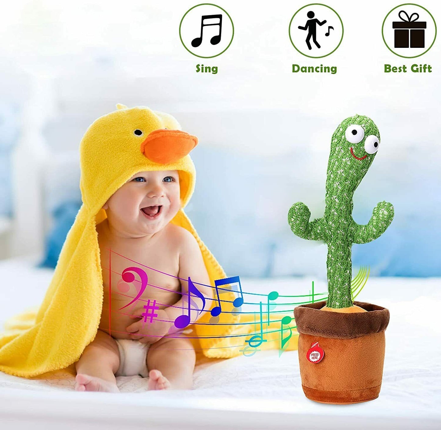Dancing Cactus Repeat Talking Toy Song Speaker Wriggle Dancing Sing Toy Talk Plushie Stuffed Toys For Baby Adult Toys